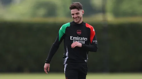 Declan Rice fez a antevisão do PSG x Arsenal, em conferência de imprensa. Foto: Getty