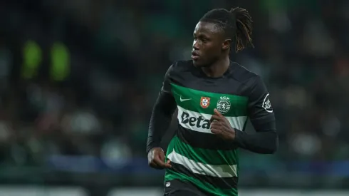 Geovany Quenda em ação pelo Sporting. Foto: Getty Images