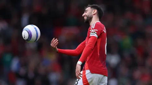 Bruno Fernandes, capitão e um dos melhores jogadores do Manchester United. Foto: Getty