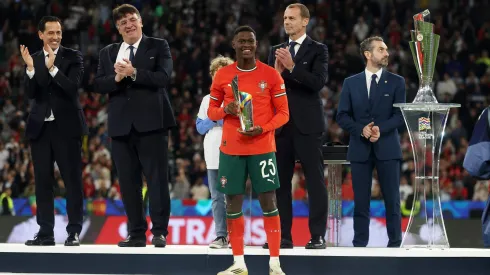 Nuno Mendes foi eleito o melhor jogador do Portugal x Espanha e também o melhor da fase final da prova. Foto: Getty