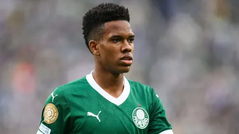 Estêvão contou sobre o encontro com Messi em Inter Miami x Palmeiras. Foto: Getty Images