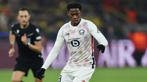 Jonathan David, em ação pelo Lille, apontado à Juventus. Foto: Christof Koepsel/Getty Images