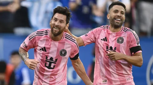 Lionel Messi e Jordi Alba, amigos e colegas de equipa no Inter Miami. Foto: Getty