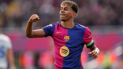 Lamine Yamal em ação pelo Barcelona. Foto: Getty Images