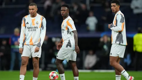 Mbappé, Vinicius e Bellingham são os 3 candidatos do Real Madrid à Bola de Ouro 2025. Foto: Getty