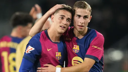 Gavi e Fermín López em ação pelo Barcelona. Foto: Getty Images