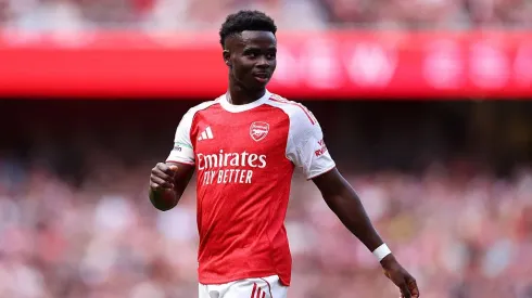 Bukayo Saka lesionou-se na vitória do Arsenal sobre o Leeds. Foto: Getty Images