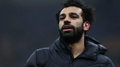 Mohamed Salah of Liverpool FC celebrates the victory after