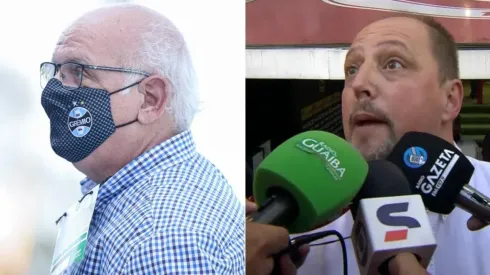 Romildo Bolzan e Alessandro Barcellos, presidentes de Grêmio e Internacional (Foto: Fernando Alves/AGIF e Reprodução)