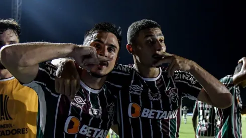 Jogadores do Fluminense comemoram classificação na LIbertadores