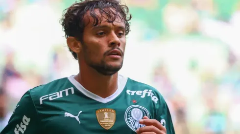 Gustavo Scarpa marcou o gol da vitória palmeirense sobre o Guarani (Foto: Marcello Zambrana/AGIF)