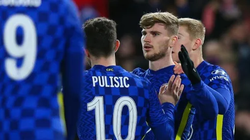 Jogadores do Chelsea comemoram gol (Foto: Getty Images)