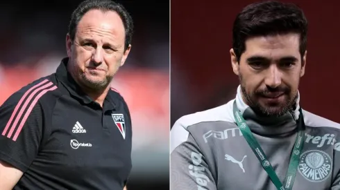 Rogério Ceni e Abel Ferreira, treinadores de São Paulo e Palmeiras, respectivamente (Foto: Getty Images)