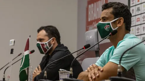 Mário Bittencourt exalta Fred (FOTO: LUCAS MERÇON / FLUMINENSE F.C)