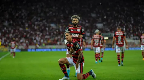 Pedro e Gabigol tem noite de destaque atuando juntos e Dorival elogia (Foto: Marcelo Cortes / Flamengo)