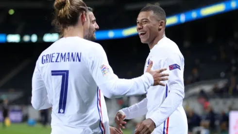 Linnea Rheborg/Getty Images – Mbappe e Griezmann pela Seleção da França