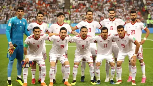 SARANSK, RUSSIA - JUNE 25: Iran pose prior to the 2018 FIFA World Cup Russia group B match between Iran and Portugal at Mordovia Arena on June 25, 2018 in Saransk, Russia. (Photo by Clive Mason/Getty Images)