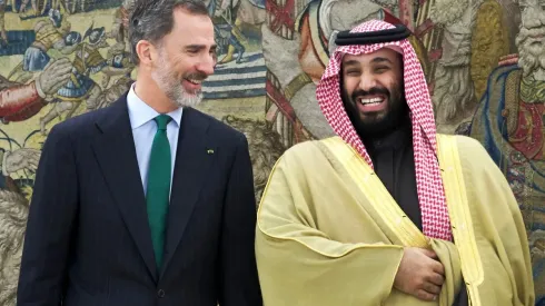 King Felipe Of Spain Receives Crown Prince Of Saudi Arabia