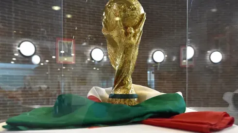 TURIN, ITALY – MARCH 30:  The FIFA World Cup Trophy is displayed during an exhibition of Italian Football Federation Trophies and Memorabilia at Istituto Oncologico di Candiolo on March 30, 2015 in Turin, Italy.  (Photo by Valerio Pennicino/Getty Images)