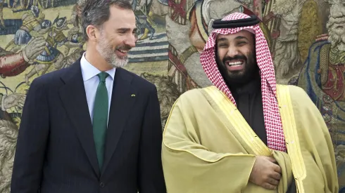 King Felipe Of Spain Receives Crown Prince Of Saudi Arabia