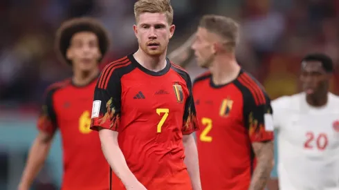 Jogadores da Bélgica, em campo contra o Canadá (Foto: Getty Images)