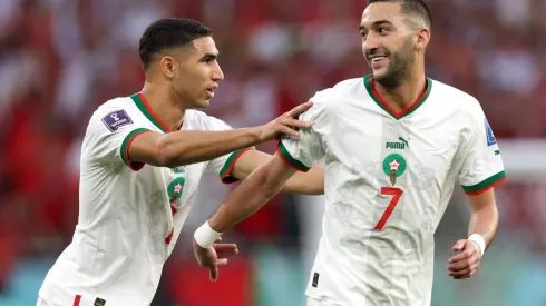 Hakimi e Ziyech, jogadores de Marrocos (Foto: Getty Images)