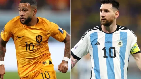 Depay e Messi, camisas 10 de Holanda e Argentina, respectivamente (Foto: Getty Images)