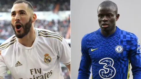 Claudio Villa; Angel Martinez/Getty Images - Benzema e Kanté