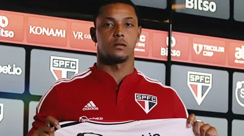 David foi apresentado como reforço do São Paulo (Foto: Reprodução / São Paulo FC)