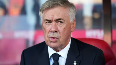 GIRONA, SPAIN – SEPTEMBER 30: Carlo Ancelotti, Head Coach of Real Madrid, looks on prior to the LaLiga EA Sports match between Girona FC and Real Madrid CF at Montilivi Stadium on September 30, 2023 in Girona, Spain. (Photo by Alex Caparros/Getty Images)