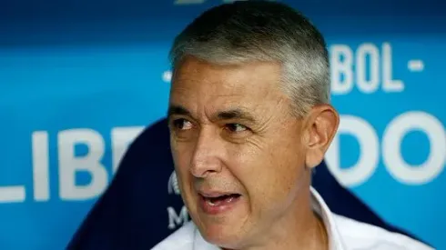 Tiago Nunes durante jogo da Libertadores. Foto: Foto: Wagner Meier/Getty Images