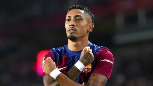 Gigante de olho, R$271 milhões: Barcelona pode receber oferta surpreendente e Raphinha se aproxima de retorno na Premier League (Photo by Alex Caparros/Getty Images)