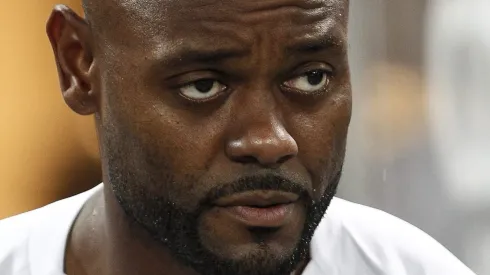 SAO PAULO, BRAZIL - SEPTEMBER 01: Vagner Love of Corinthians looks on prior before a match between Corinthians and Palmeiras for the Brasileirao Series A 2019 at Arena Corinthians on September 01, 2019 in Sao Paulo, Brazil. (Photo by Miguel Schincariol/Getty Images)