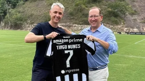 Tiago Nunes e Textor querem meia no Botafogo em 2024 (Foto: Vitor Silva/Botafogo/Divulgação)