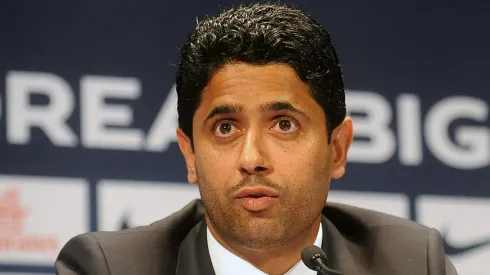 Paris Saint-Germain's (PSG) chairman Nasser Al-Khelaifi (Photo by Antoine Antoniol/Getty Images)