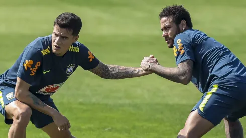 Phillipe Coutinho (L) and Neymar Jr (Photo by Buda Mendes/Getty Images)