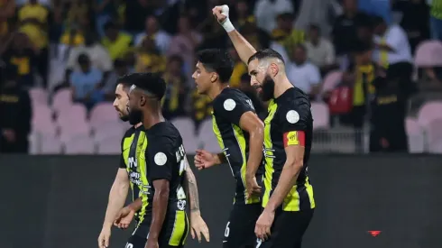 Karim Benzema of Al Ittihad celebrates (Photo by Yasser Bakhsh/Getty Images)