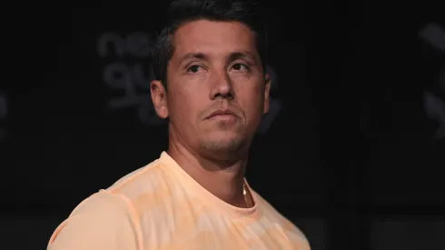 Thiago Carpini tecnico do Sao Paulo durante partida contra o Corinthians no estadio Arena Corinthians pelo campeonato Paulista 2024. Foto: Ettore Chiereguini/AGIF