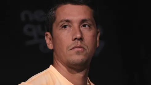 Thiago Carpini tecnico do Sao Paulo durante partida contra o Corinthians no estadio Arena Corinthians pelo campeonato Paulista 2024. Foto: Ettore Chiereguini/AGIF