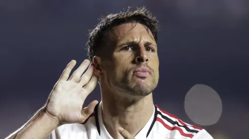 Calleri provoca o Palmeiras. Foto: Alexandre Schneider/Getty Images