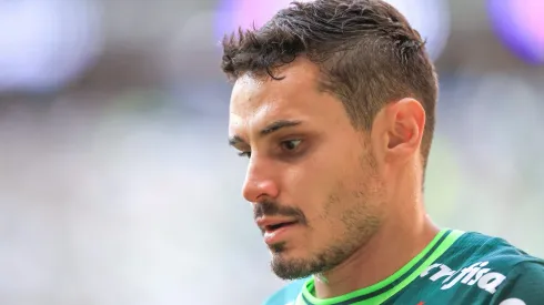 Raphael Veiga jogador do Palmeiras durante partida contra o Botafogo no estadio Arena Allianz Parque pelo campeonato BRASILEIRO A 2023. Foto: Marcello Zambrana/AGIF