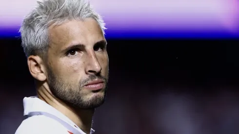 Calleri jogador do Sao Paulo durante partida contra o Santos no estádio Morumbi pelo campeonato Paulista 2024. Foto: Marcello Zambrana/AGIF