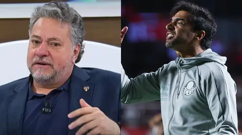 Casares e Abel Ferreira: presidente do São Paulo criticou técnico do Palmeiras (Fotos: Reprodução/YouTube e Fabio Menotti/Palmeiras/Divulgação)