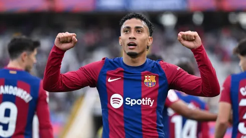 Raphinha: destaque do Barcelona (Foto: David Ramos/Getty Images)