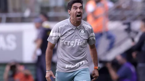 SAO PAULO, BRAZIL - DECEMBER 03: Abel Ferreira head coach of Palmeiras gestures during a match between Palmeiras and Fluminense as part of Brasileirao Series A 2023 at Allianz Parque on December 03, 2023 in Sao Paulo, Brazil. (Photo by Alexandre Schneider/Getty Images)