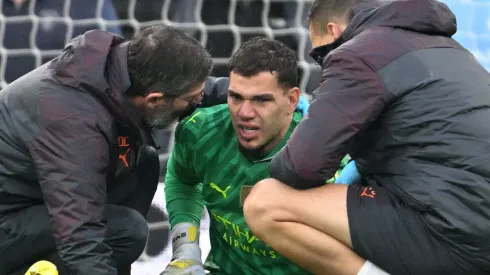 Ederson of Manchester City . (Photo by Michael Regan/Getty Images)