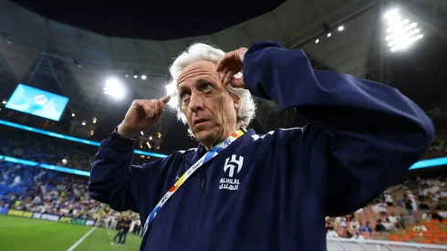JEDDAH, SAUDI ARABIA – MARCH 12: Jorge Jesus, Head Coach of Al Hilal, gestures prior to the AFC Champions League Quarter Final 2nd Leg match between Al Ittihad and Al-Hilal at Prince Abdullah Al Faisal Stadium on March 12, 2024 in Jeddah, Saudi Arabia. (Photo by Yasser Bakhsh/Getty Images)