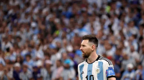 LUSAIL CITY, QATAR - DECEMBER 18: Lionel Messi of Argentina looks on during the FIFA World Cup Qatar 2022 Final match between Argentina and France at Lusail Stadium on December 18, 2022 in Lusail City, Qatar. (Photo by Lars Baron/Getty Images)