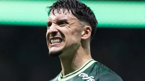 SP - SAO PAULO - 25/10/2023 - BRASILEIRO A 2023, PALMEIRAS X SAO PAULO - Piquerez jogador do Palmeiras comemora seu gol durante partida contra o Sao Paulo no estadio Arena Allianz Parque pelo campeonato Brasileiro A 2023. Foto: Abner Dourado/AGIF