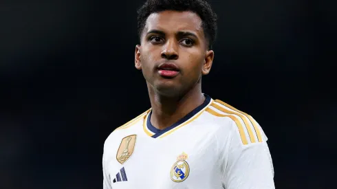Manchester United confirma interesse em Rodrygo, do Real Madrid; Santos é envolvido. (Photo by David Ramos/Getty Images)